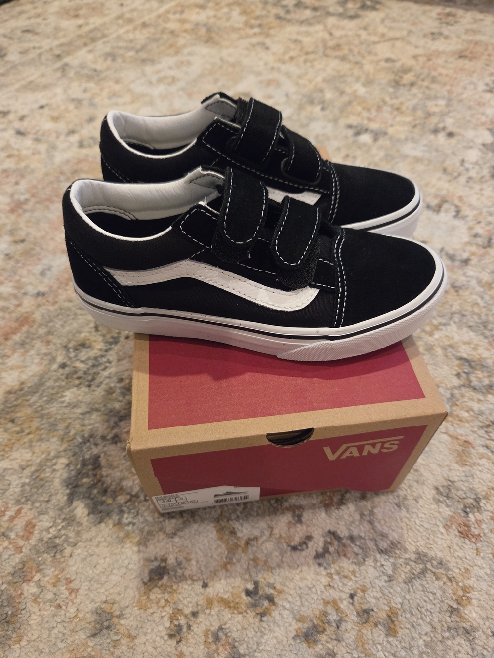 Kids Vans Black & White Shoes Size 1